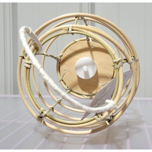 Rustic Twig Wicker Hanging or Free Standing Lantern w/ Battery Operated Tealight - Picture 2 of 5